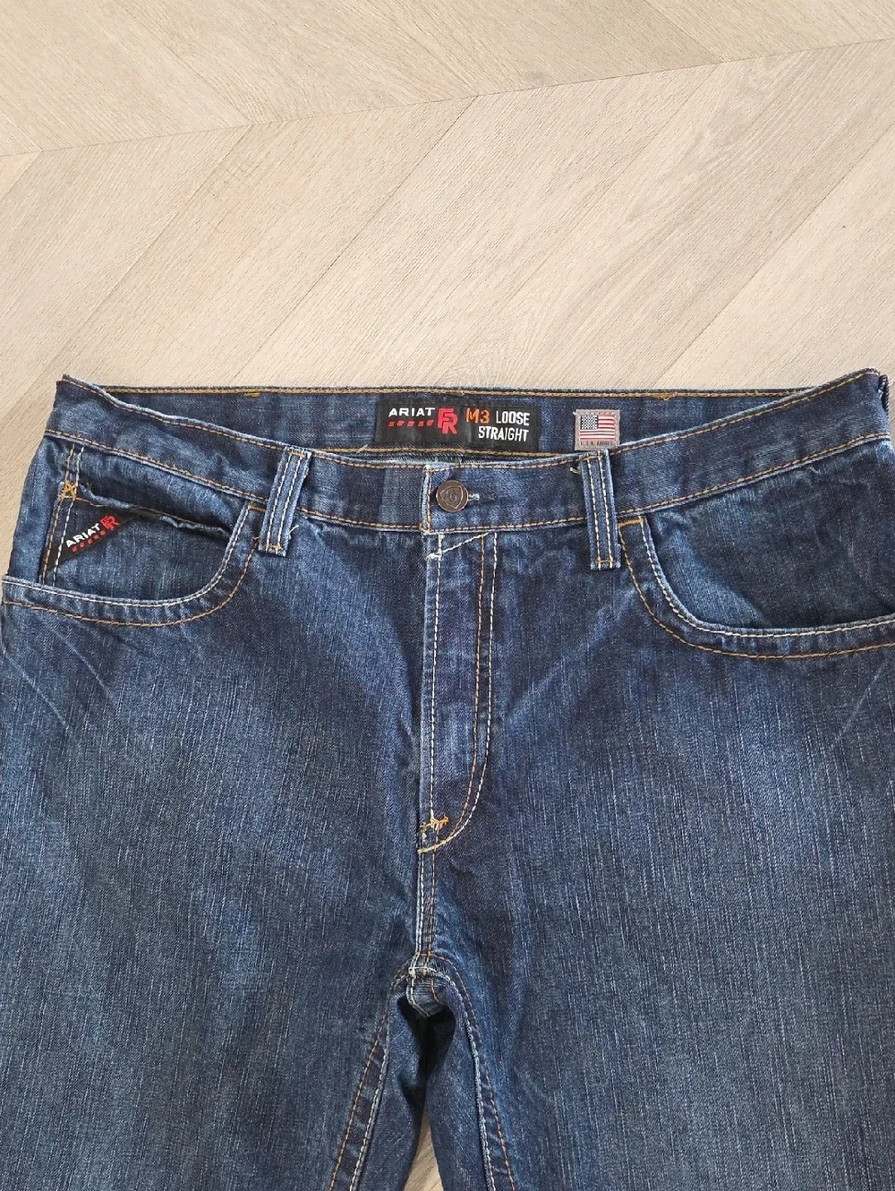 Ariat FR M3 Loose Straight Mens Work Jeans, Size 38/34